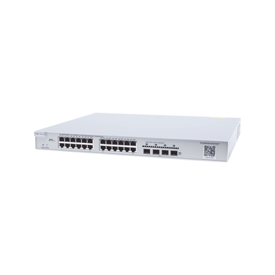 RUIJIE - Switch Administrable PoE Capa 2+ Plus, con 24 puertos Gigabit PoE 802.3af/at + 4 SFP+ para fibra 10Gb, gestión gratuita desde la nube, 370w