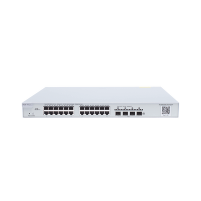 RUIJIE - Switch Administrable PoE Capa 2+ Plus, con 24 puertos Gigabit PoE 802.3af/at + 4 SFP+ para fibra 10Gb, gestión gratuita desde la nube, 370w