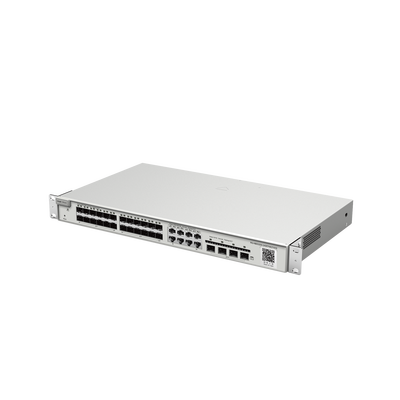 RUIJIE - Switch administrable Capa 2+ Plus, 24 puertos SFP con 8 puertos Ethernet Gigabit y 4 SFP+ gestión en la nube