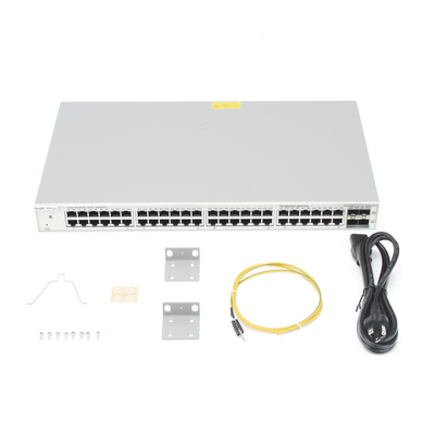 RUIJIE - Switch Administrable Capa 2+ Plus, con 48 puertos Gigabit + 4 SFP+ para fibra 10Gb, gestión gratuita desde la nube
