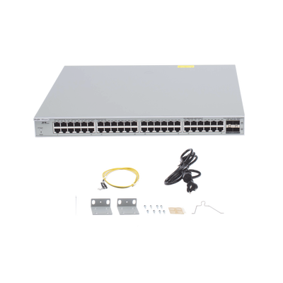 RUIJIE - Switch Administrable PoE Capa 2+ Plus, con 48 puertos Gigabit PoE 802.3af/at + 4 SFP+ para fibra 10Gb, gestión gratuita desde la nube, 370w
