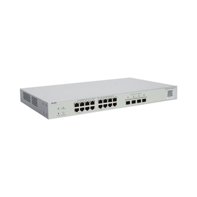 RUIJIE - Switch Multi-Gigabit PoE++ hasta 370W, Capa 2 con 4 Puertos 2.5G (90W), 12 Puertos 2.5G (30W) y 4 Uplink SFP+ 10G , Administrable Cloud, Diseñado Para Access Points WiFi 6/7