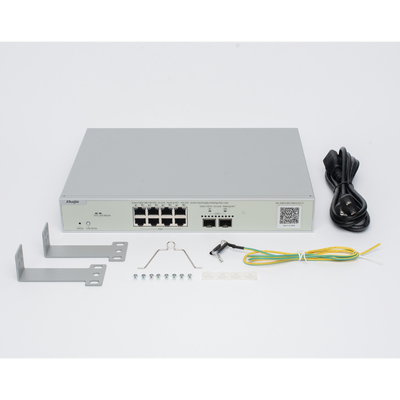 RUIJIE - Switch Multi-Gigabit PoE+ Capa 2 con 8 Puertos 2.5G PoE+ hasta 240W y 2 Uplink SFP+ 10G ,Administrable Cloud, Diseñado Para Access Points WiFi 6/7