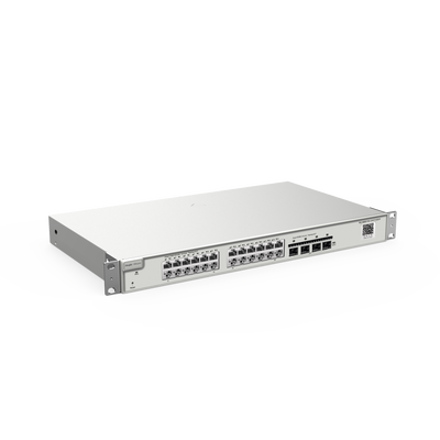 RUIJIE - Switch Administrable Capa 3 con 24 puertos Gigabit + 4 SFP+ para fibra 10Gb, gestión gratuita desde la nube