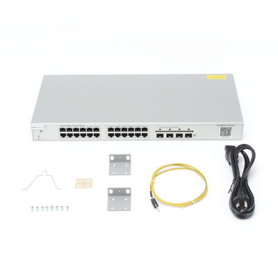 RUIJIE - Switch Administrable Capa 3 con 24 puertos Gigabit + 4 SFP+ para fibra 10Gb, gestión gratuita desde la nube