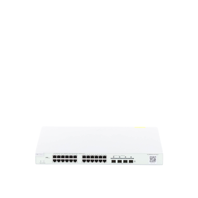 RUIJIE - Switch Administrable Capa 3 con 24 puertos Gigabit PoE 802.3af/at + 4 SFP+ para fibra 10Gb, gestión gratuita desde la nube, 370w