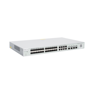 RUIJIE - Switch administrable Capa 3, 24 puertos SFP 1G, 8 puertos Ethernet 1G Combo y 4 SFP+ 10G, gestión remota en la nube