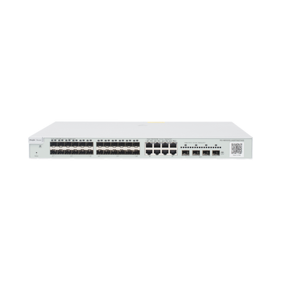 RUIJIE - Switch administrable Capa 3, 24 puertos SFP 1G, 8 puertos Ethernet 1G Combo y 4 SFP+ 10G, gestión remota en la nube