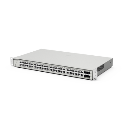RUIJIE - Switch Administrable Capa 3 con 48 puertos Gigabit + 4 SFP+ para fibra 10Gb, gestión gratuita desde la nube