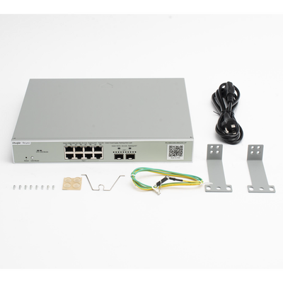RUIJIE - Switch Multi-Gigabit PoE++ 370W 802.3bt Capa 3 Administrable Cloud, Diseñado Para Access Points WiFi 6/7