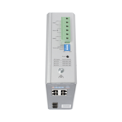 RUIJIE - Switch Industrial PoE+ hasta 180 watts , Ideal para temperaturas Extremas y protección contra descargas, 1 puerto PoE++ 60W y 3 puertos PoE+ 30W, 2 SFP Uplink