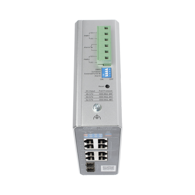 RUIJIE - Switch Industrial PoE+ hasta 300 watts , Ideal para temperaturas Extremas y protección contra descargas, 1 puerto PoE++ 60W y 7 puertos PoE+ 30W, 2 SFP Uplink