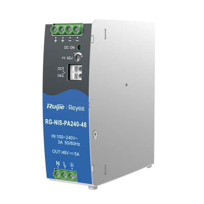 RUIJIE - Fuente de Alimentación AC/DC 240W DIN-RAIL para Switch Industrial