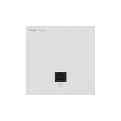 RUIJIE - Punto de Acceso Mesh Wi-Fi 6 para interior en pared, hasta 512 usuarios ideal para Hotelería, discreto incrustado en pared.