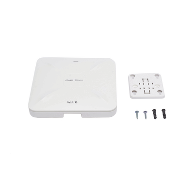 RUIJIE - Punto de Acceso Mesh Wi-Fi 6 para Interior, se Instala en Techo o Pared, hasta 512 Usuarios y 1.7 Gbps, Doble Banda 802.11ax MU-MIMO 2x2