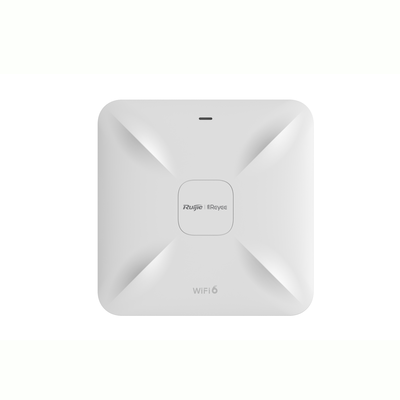 RUIJIE - Punto de Acceso Mesh Wi-Fi 6 para Interior, se Instala en Techo o Pared, hasta 512 Usuarios y 1.7 Gbps, Doble Banda 802.11ax MU-MIMO 2x2