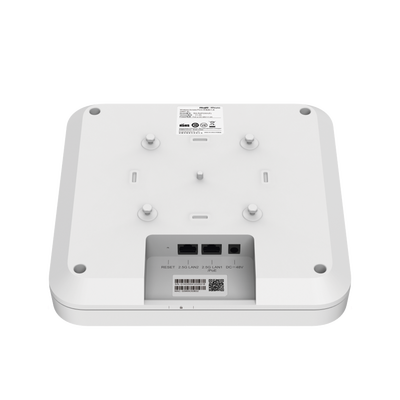 RUIJIE - Punto de Acceso Mesh Wi-Fi 6 con doble puerto multi-gigabit 2.5G Interior en Techo hasta 5.9 Gbps, doble banda 802.11 AX6000 MU-MIMO 4x4