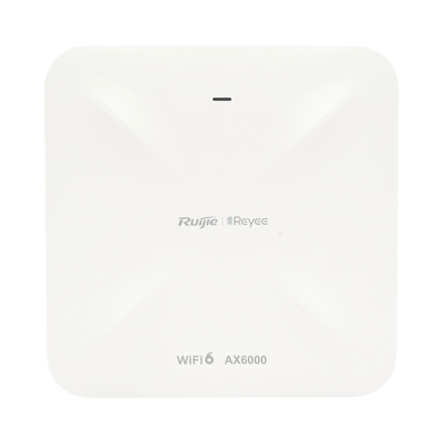 RUIJIE - Punto de Acceso Mesh Wi-Fi 6 con doble puerto multi-gigabit 2.5G Interior en Techo hasta 5.9 Gbps, doble banda 802.11 AX6000 MU-MIMO 4x4