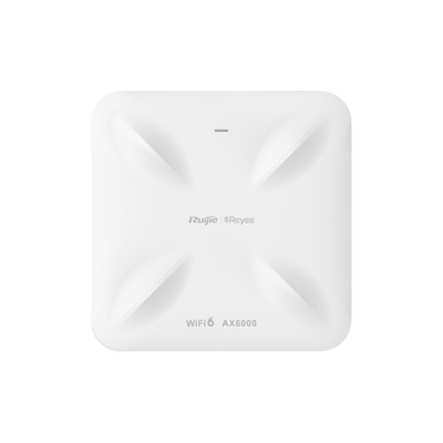 RUIJIE - Punto de Acceso Mesh Wi-Fi 6 con doble puerto multi-gigabit 2.5G Interior en Techo hasta 5.9 Gbps, doble banda 802.11 AX6000 MU-MIMO 4x4