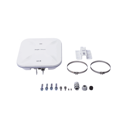 RUIJIE - Punto de Acceso Mesh Wi-Fi 6 Industrial para Exterior / 360° / Filtros Anti Interferencia y Auto Optimización con IA