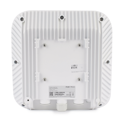 RUIJIE - Punto de Acceso Mesh Wi-Fi 6 Industrial para Exterior Omnidireccional 5.95Gbps, MU-MIMO 4x4, 360°, Filtros Anti Interferencia y Auto Optimización con IA, puerto eth 2.5G y SFP