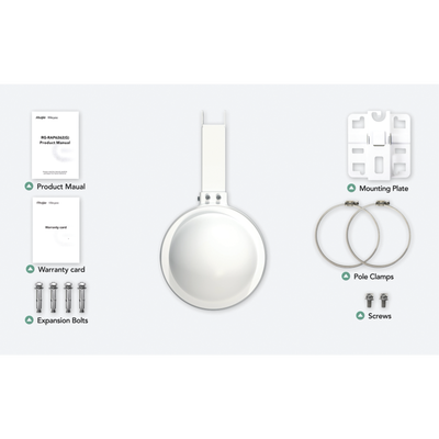 RUIJIE - Punto de Acceso Mesh Wi-Fi 6 Exterior IP68, Wi-Fi 6 (802.11ax), 360 grados,  MU-MIMO2x2, hasta 256 clientes