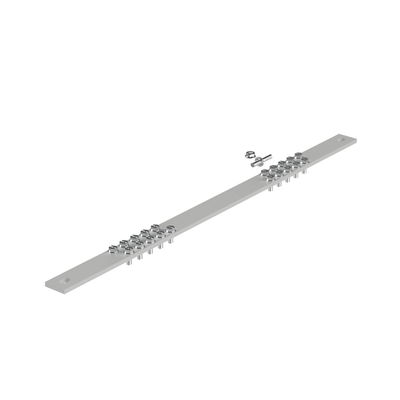 PANDUIT - Barra de Conexión a Tierra, Para Rack de 19", Con 20 Orificios Para Conexión Rápida de Equipos, Incluye 20 Tornillos # 12-24 x 1/2" Instalados