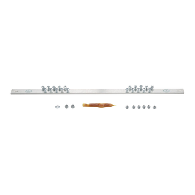 PANDUIT - Barra de Conexión a Tierra, Para Rack de 19", Con 20 Orificios Para Conexión Rápida de Equipos, Incluye 20 Tornillos # 12-24 x 1/2" Instalados