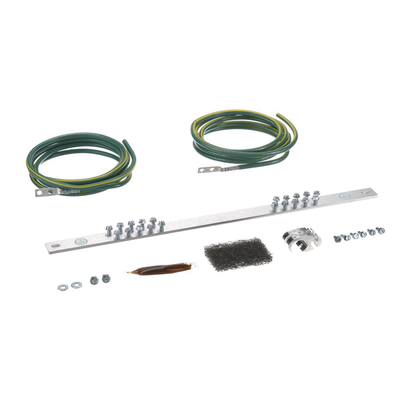 PANDUIT - Kit de Puesta a Tierra con dos Jumpers 6 AWG y Barra de Conexiones de 20 Orificios, para Rack de 19in