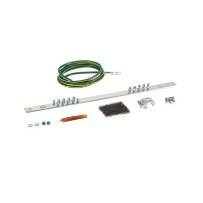 PANDUIT - Kit de Puesta a Tierra con Jumper 6 AWG RGREJ696Y y Barra de Conexiones de 20 Orificios RGRB19U, para Rack de 19in