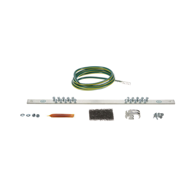 PANDUIT - Kit de Puesta a Tierra con Jumper 6 AWG RGREJ696Y y Barra de Conexiones de 20 Orificios RGRB19U, para Rack de 19in