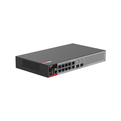 RUIJIE - Switch PoE+ Empresarial 125 Watts, Administrable L2+, 8 Puertos PoE Gigabit , 2 Puertos Uplink Gigabit y 2 Puertos Uplink SFP 2.5G
