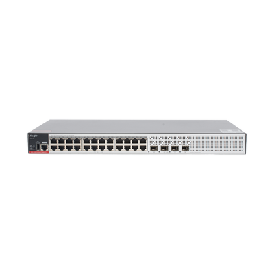 RUIJIE - Switch PoE+ Empresarial 370 Watts, Administrable L2+, 24 Puertos Gigabit y 4 Puertos Uplink SFP 2.5G