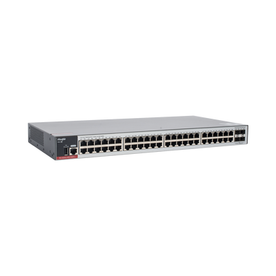 RUIJIE - Switch Empresarial, Administrable L2+, 48 Puertos Gigabit y 4 Puertos Uplink SFP 2.5G