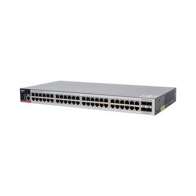 RUIJIE - Switch Empresarial, Administrable L2+, 48 Puertos Gigabit y 4 Puertos Uplink SFP 2.5G