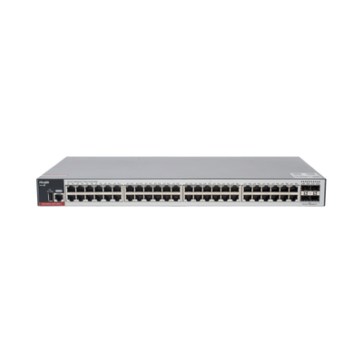 RUIJIE - Switch Empresarial, Administrable L2+, 48 Puertos Gigabit y 4 Puertos Uplink SFP 2.5G