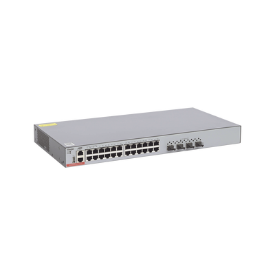 RUIJIE - Switch Administrable Capa 3 con 24 puertos Gigabit + 4 SFP+ para fibra 10Gb, gestión gratuita desde la nube.