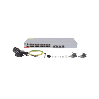 RUIJIE - Switch Administrable Capa 3 con 24 puertos Gigabit + 4 SFP+ para fibra 10Gb, gestión gratuita desde la nube.