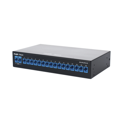 RUIJIE - e-Lighten Splitter Pasivo 2/16, Puertos PON SC/UPC, Frecuencias soportadas de 1260nm a 1650nm con hasta 500 mW de Potencia de Entrada