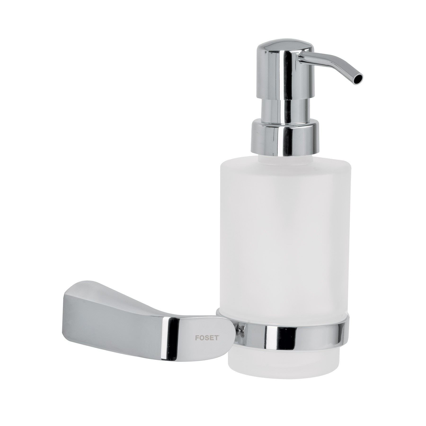 Dispensador de jabon a pared de laton cromado, Riviera