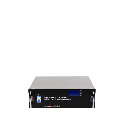 EPCOM POWERLINE - Batería de Litio de 4.8 Kwh, 48 Vcc, 100 Ah, 3U de Montaje en Rack con Pantalla de Monitoreo Local LCD