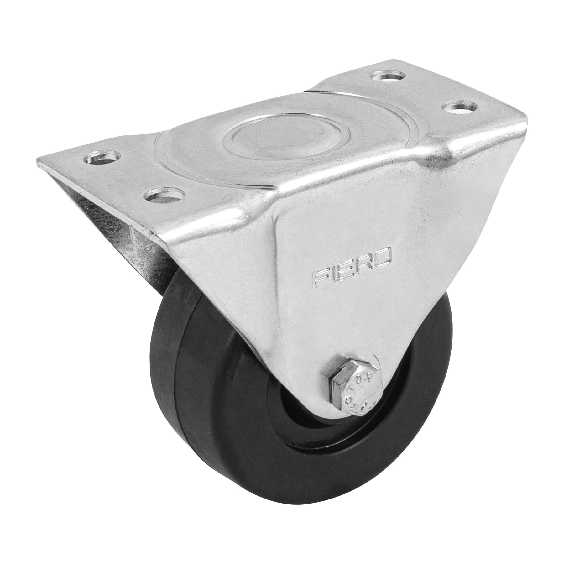 Rodaja hule 3', placa fija con buje, carga 50 kg, FIERO