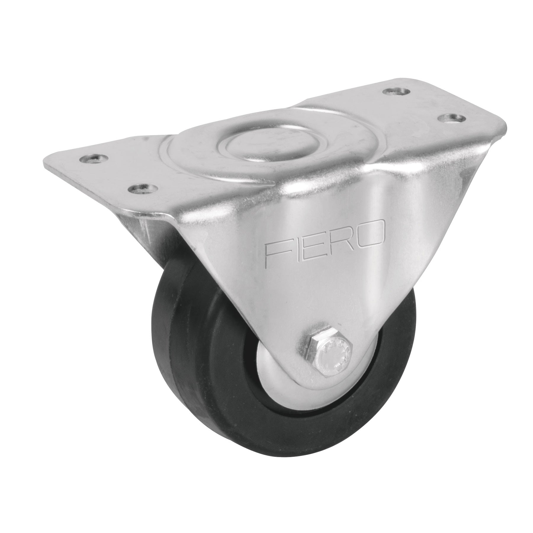 Rodaja hule 3', placa fija con balero, carga 60 kg, FIERO