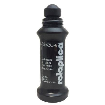 ROLAPLICA - Tinta Azor Rolaplica 587 para Sellos Negro 60ml