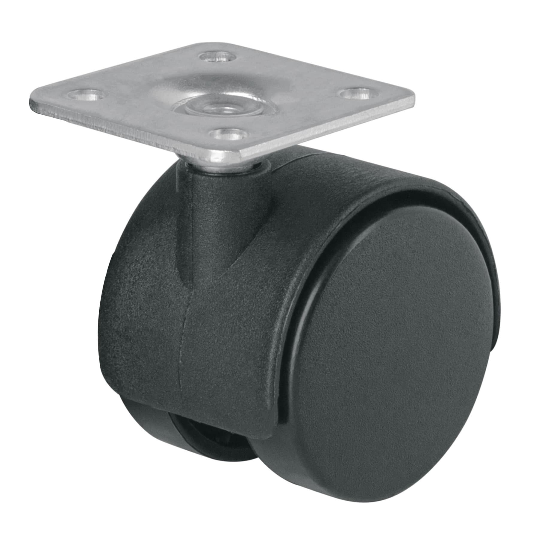 Rodaja tipo yoyo de 40 mm con placa, sin freno, FIERO