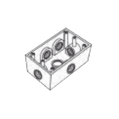 RAWELT - Caja Condulet FS de 1/2" (12.7 mm) con seis bocas a prueba de intemperie.