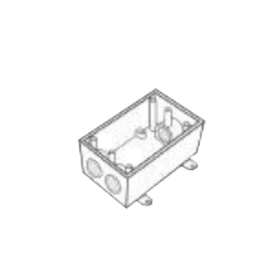 RAWELT - Caja Condulet FS de 3/4" ( 19.05 mm ) con tres bocas a prueba de intemperie.