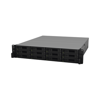 SYNOLOGY - Servidor NAS para rack de 12 bahías / Expandible a 24 bahías / Hasta 288 TB / Doble fuente de poder