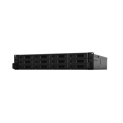 SYNOLOGY - Servidor NAS para rack de 12 bahías / Expandible a 24 bahías / Hasta 288 TB / Doble fuente de poder