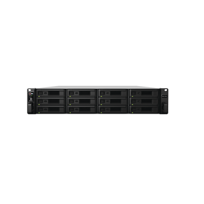 SYNOLOGY - Servidor NAS para rack de 12 bahías / Expandible a 36 bahías / Hasta 432 TB / Doble fuente de poder